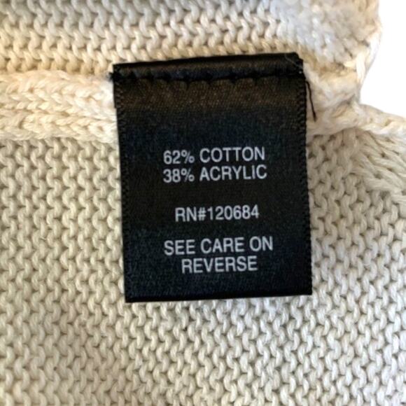 Hot Topic Life Is Music Sweater Cream Black Crisscross Open Back Size Small - Picture 6 of 8